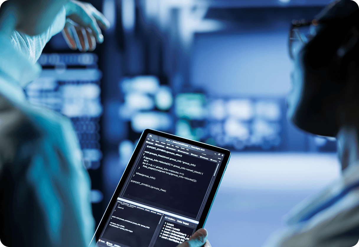 Laptop showing data dashboard