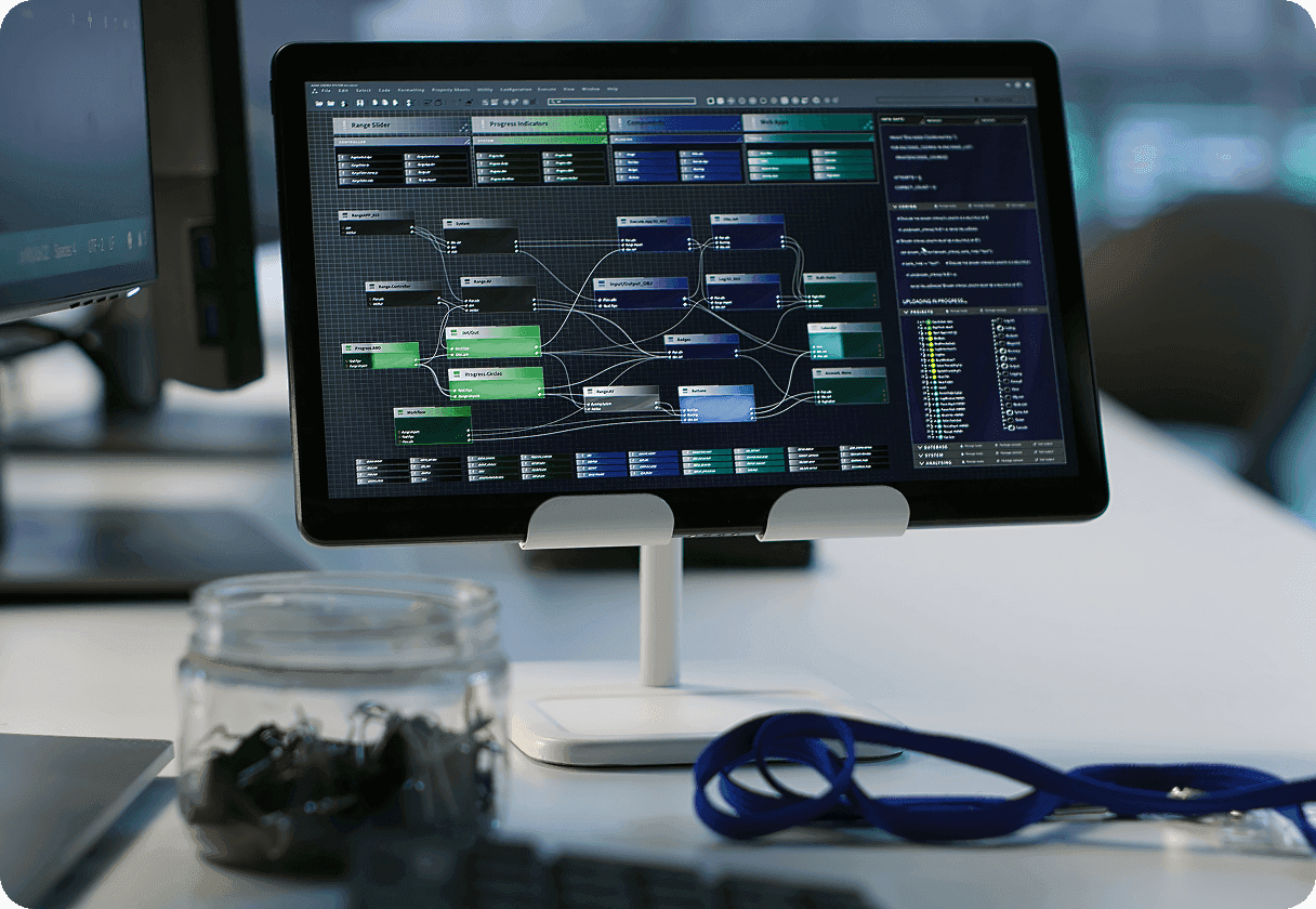 Laptop showing data dashboard