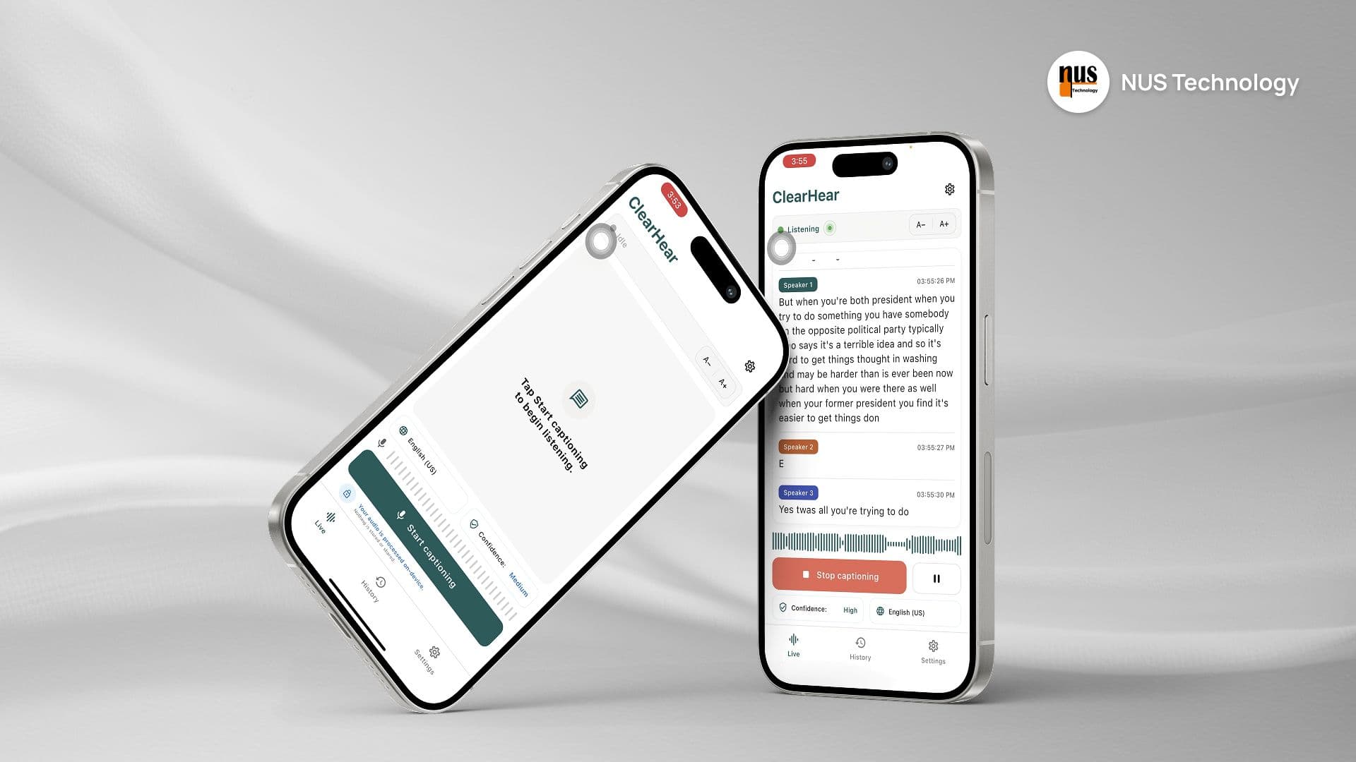 ClearHear: Real-Time Offline Live Captioning